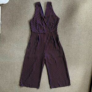 Sienna Sky Red, White and Blue Striped Jumpsuit Sz M NEW